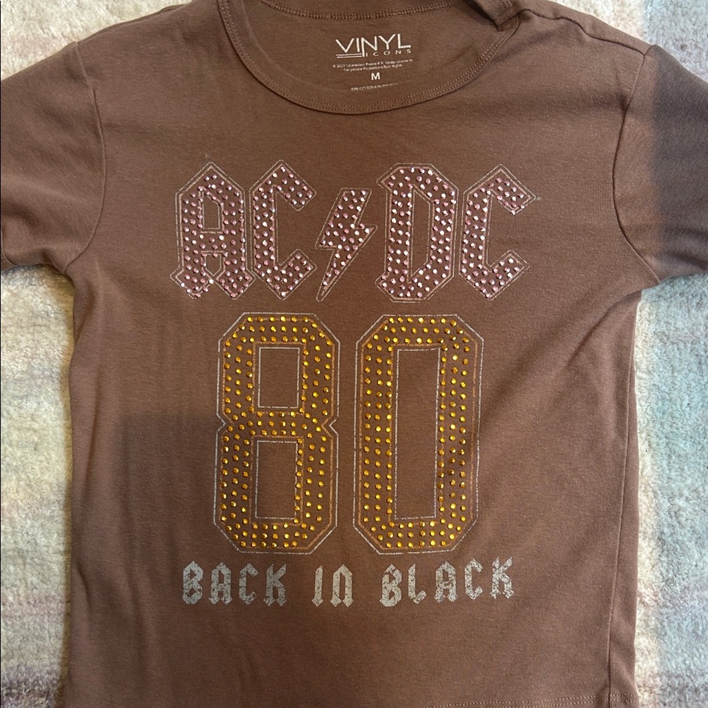 Vinyl Brown AC/DC Kids Graphic Tee